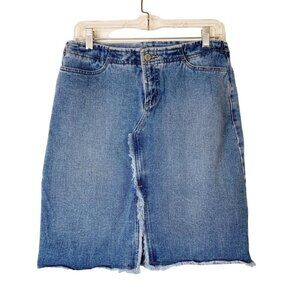 Vintage no boundaries Denim Raw Hem MIDI Skirt Juniors Size 7